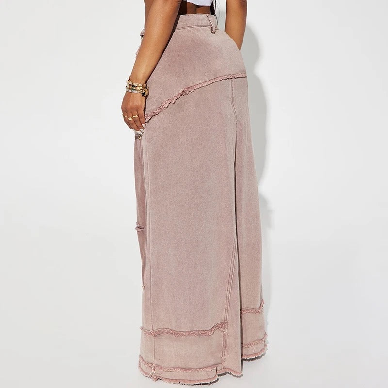 The Irregular Patchwork High Waist Skirt