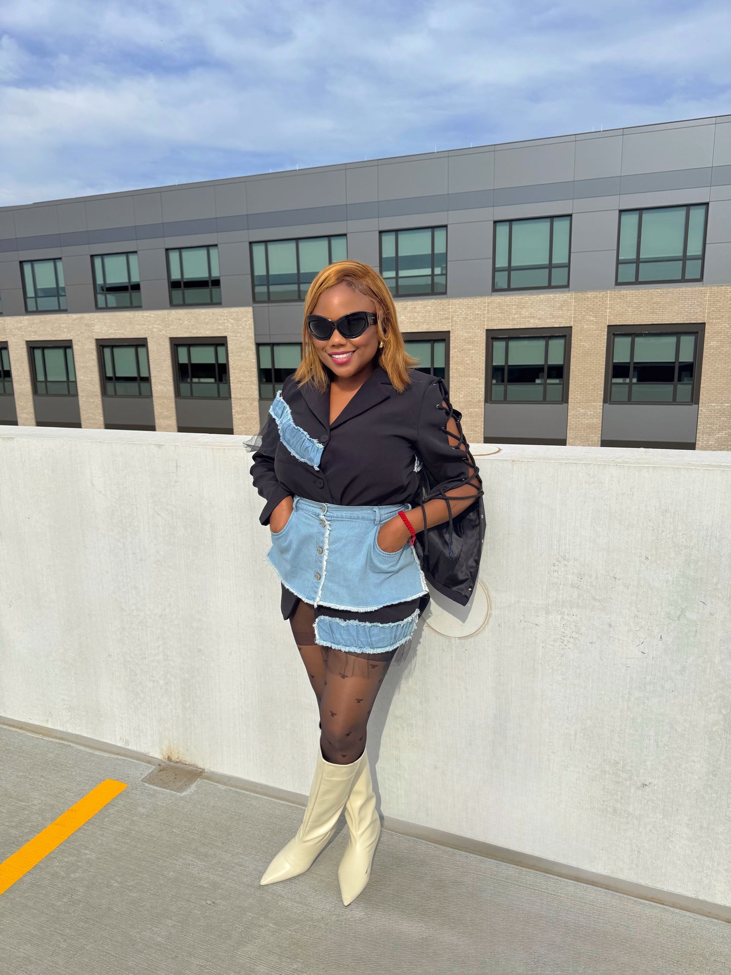 Multi Denim & Black Blazer | Comes In Another Color