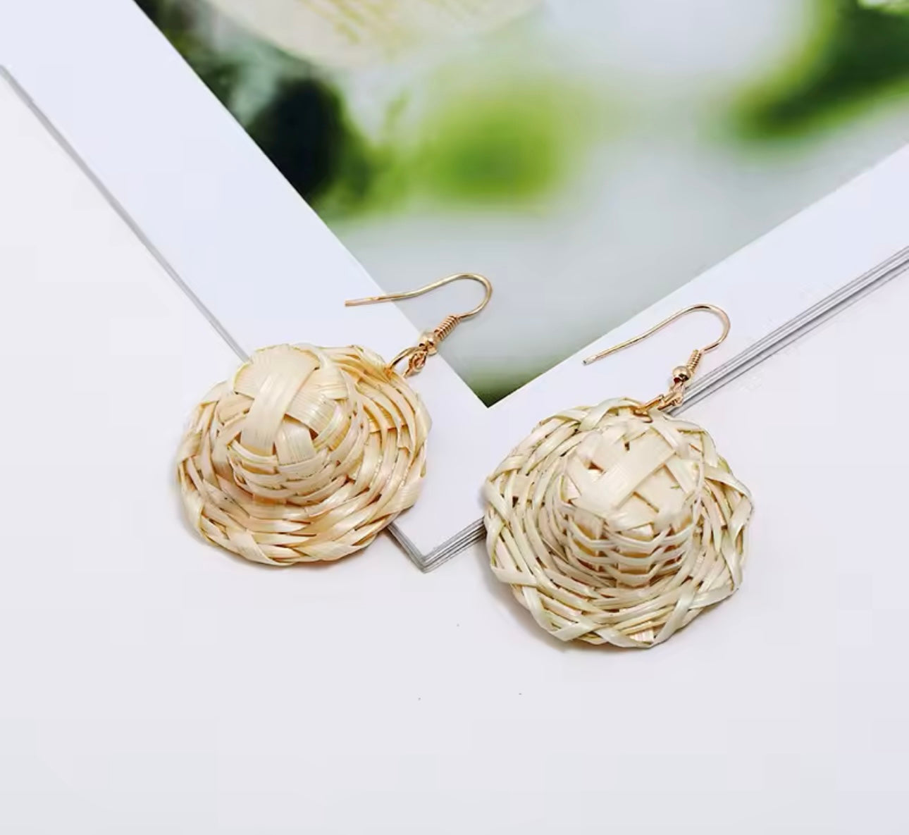 Bamboo Hat Earrings