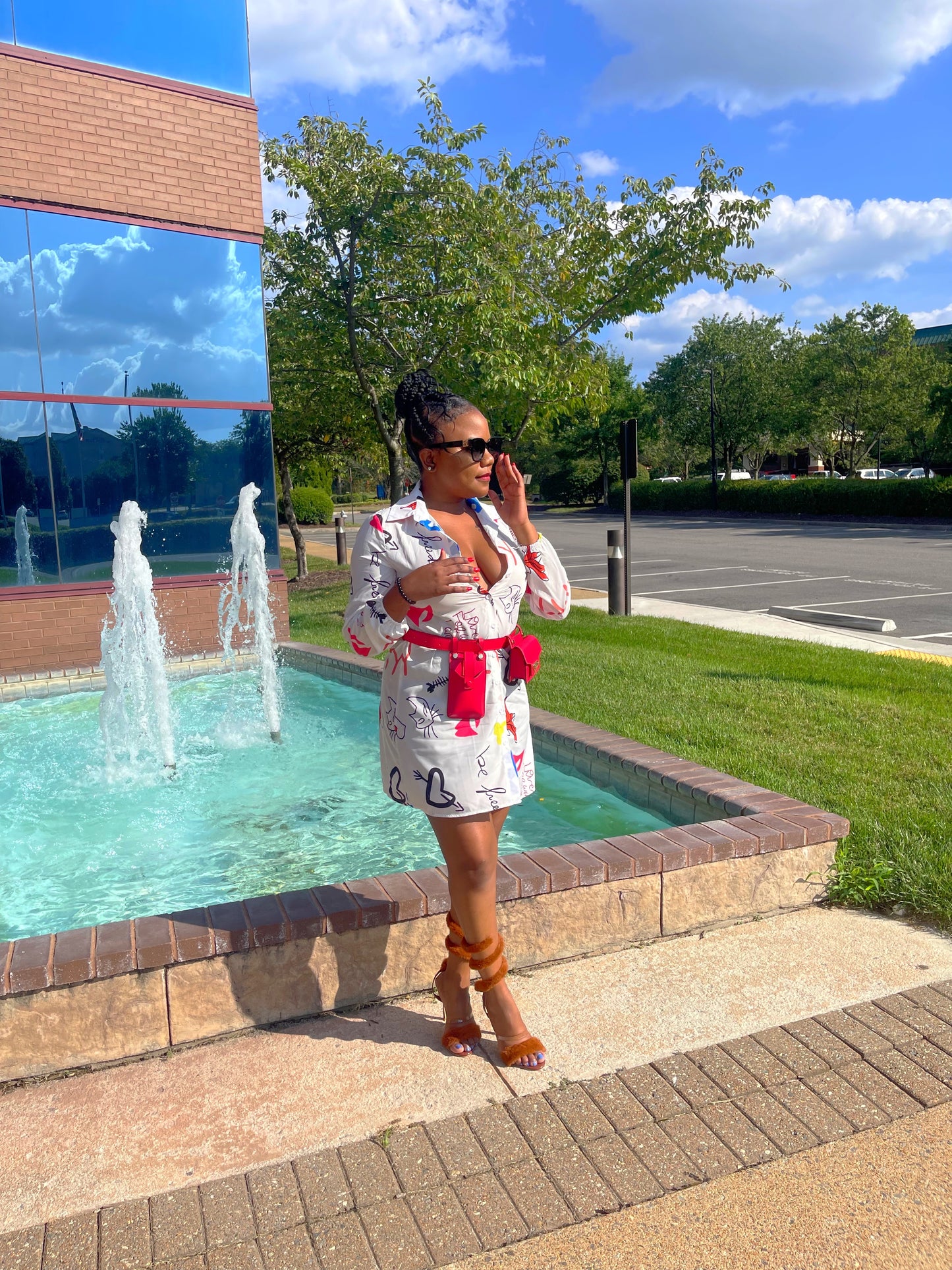 All Over You | Print Letter Dress