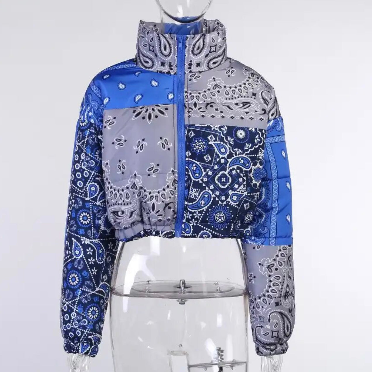 The Bandana Puffer Coat Jacket (Comes In Different Colors)