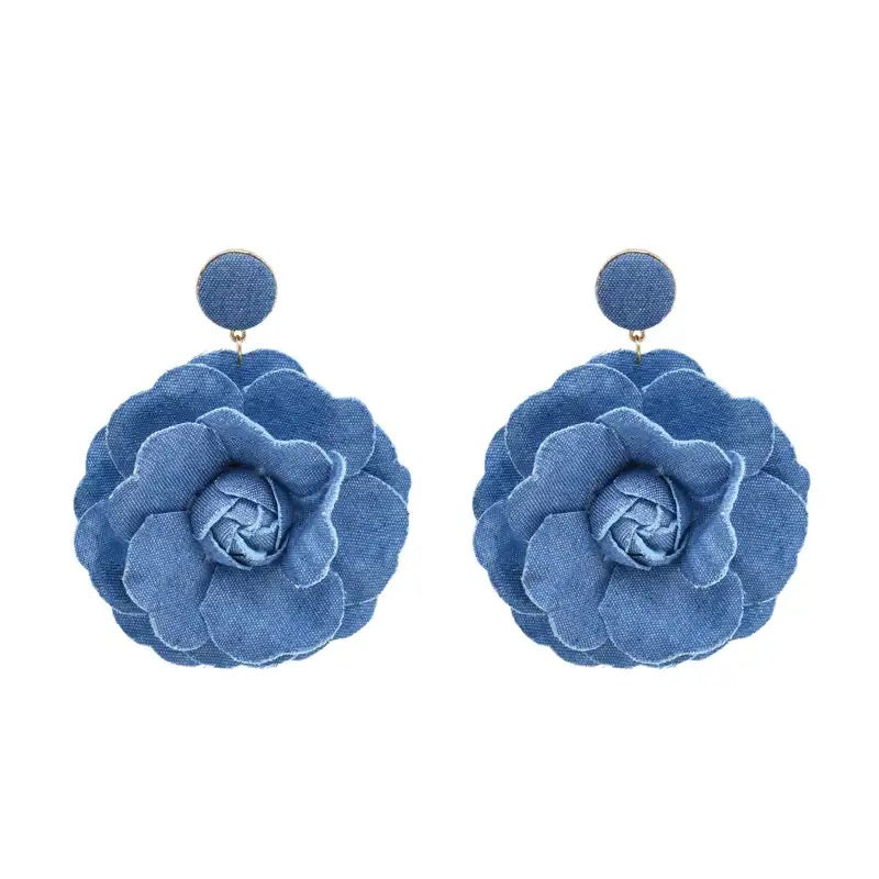 Denim Earrings