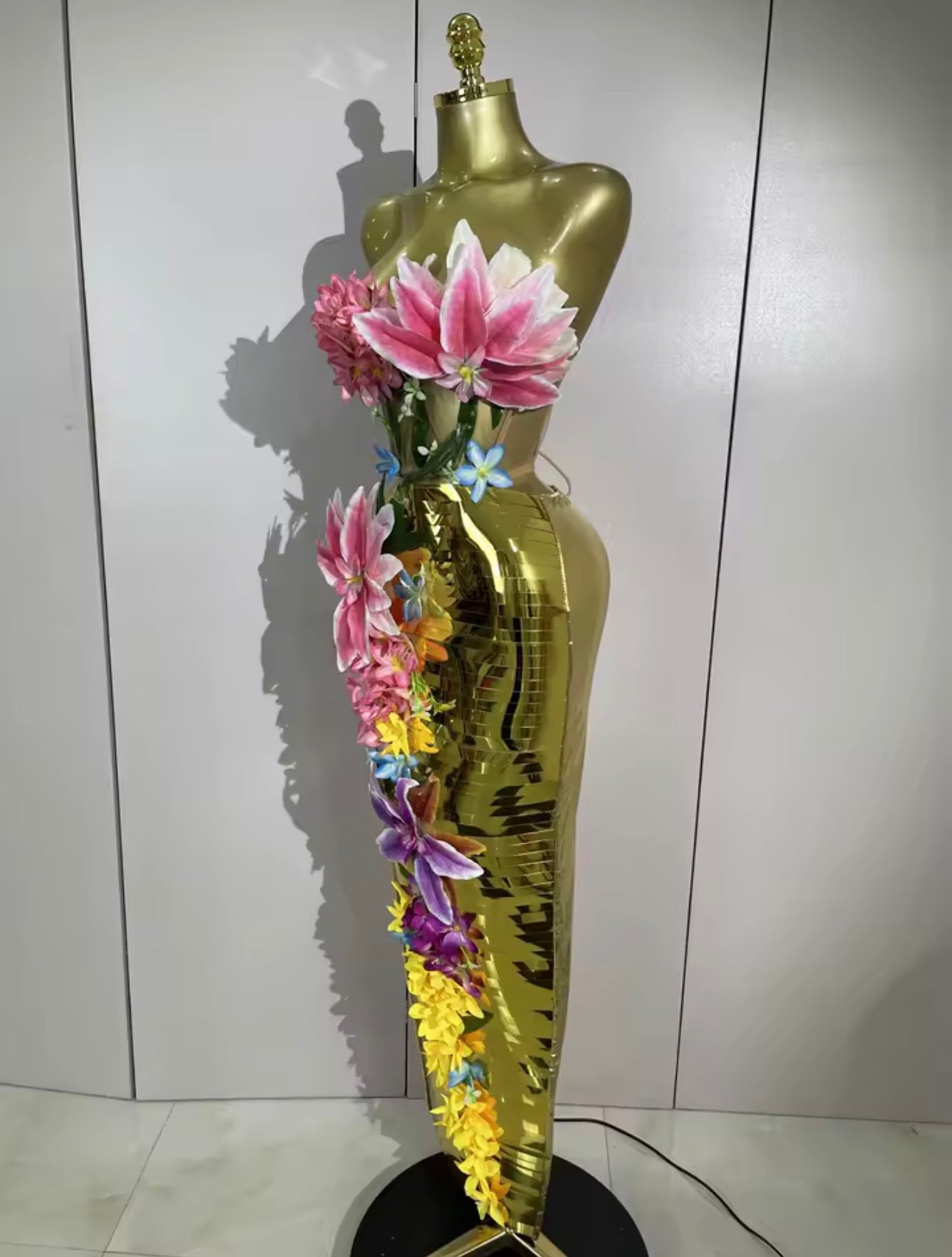 Tardy For The Party | Petals Gold Dress