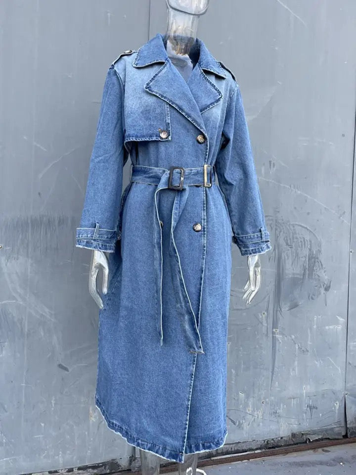 Denim In Style Trench Coat