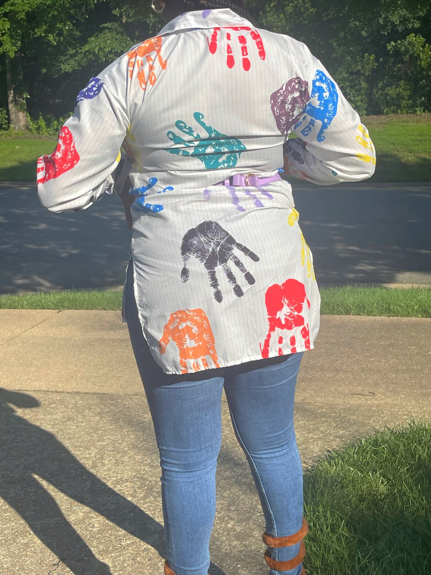 The Hand Print Blouse Top (Preorder