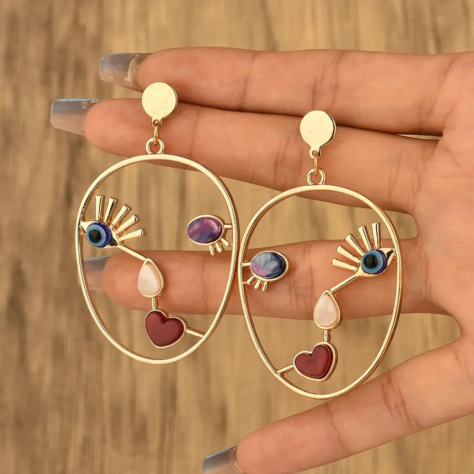 Face Pendant Earrings (Preorder) - Seasonal Secrets