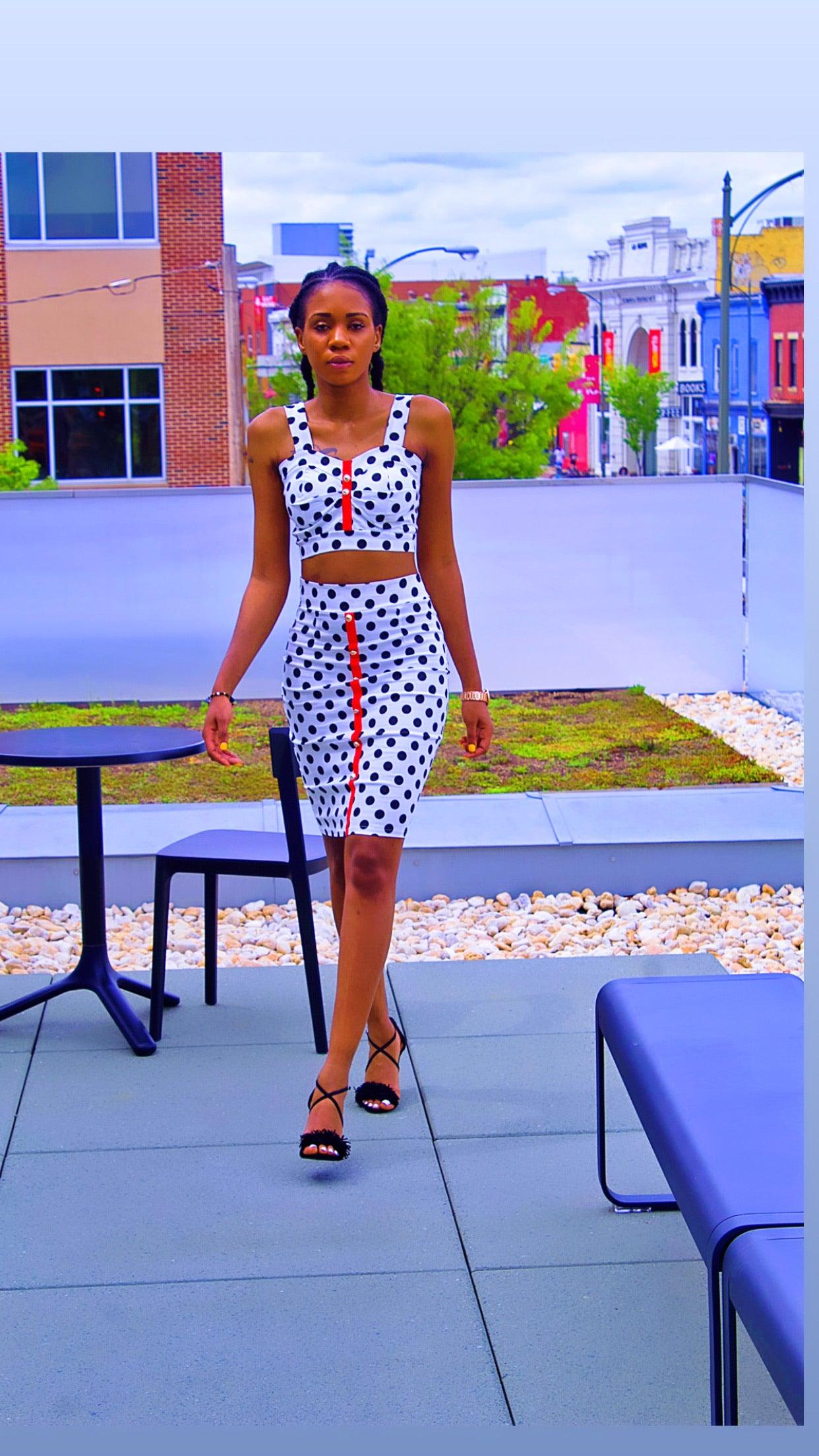 Polka Dot Vibes | Women's Skirt Ready To Ship - Seasonal Secrets