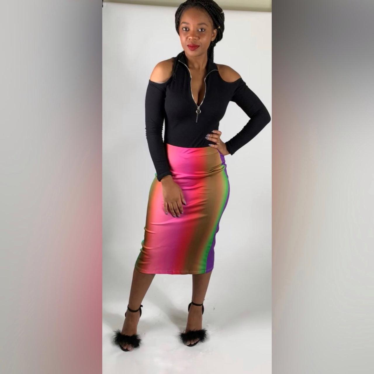 Brunch Vibes | Tie Dye High Waist Skirt Ready To Ship - Seasonal Secrets