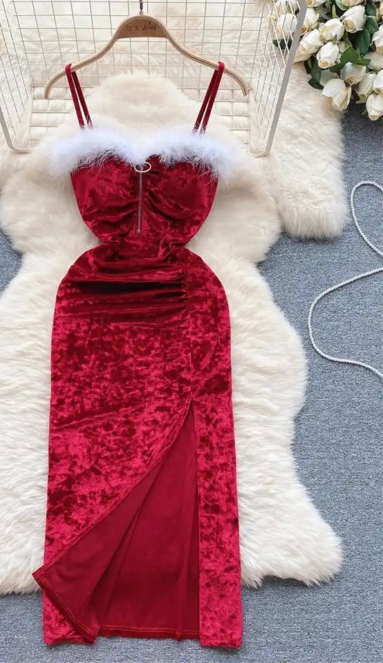 Velvet Plush Holiday Dresses (Comes In Different Colors) Velvet Plush Holiday Dresses (Comes In Different Colors)