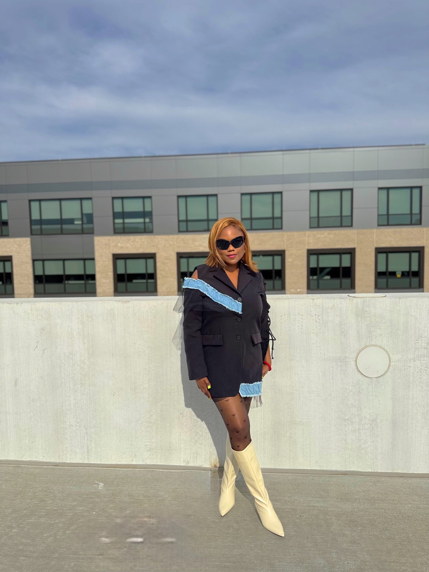 Multi Denim & Black Blazer | Comes In Another Color