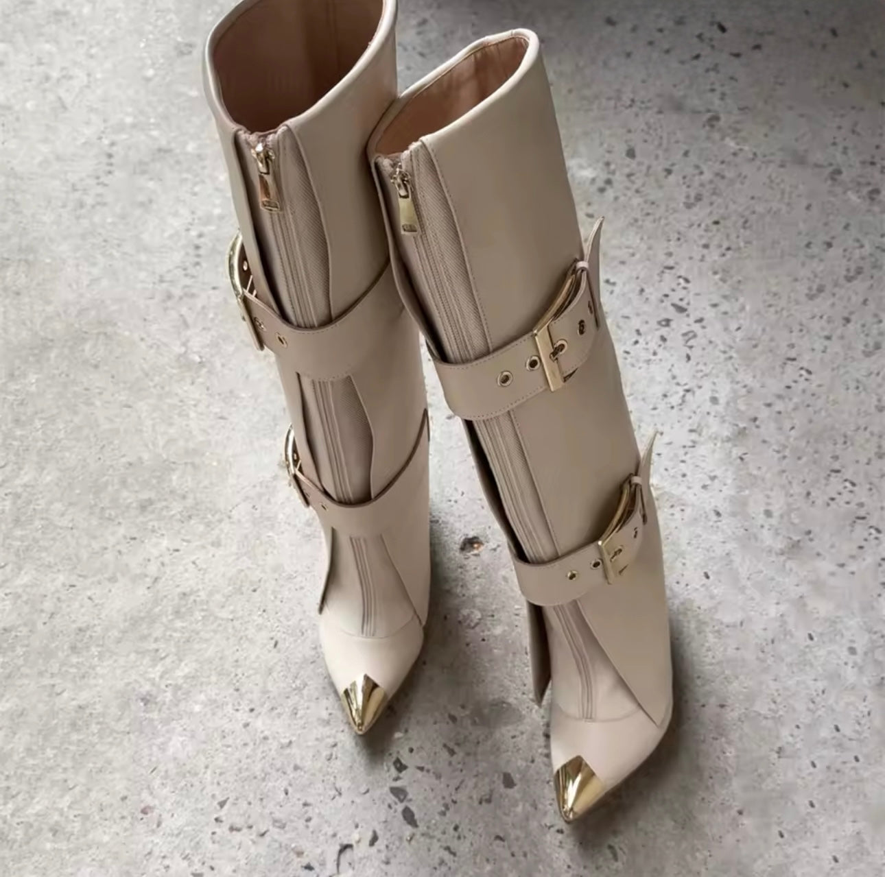 The Front Zipper Knee High Boots (Comes In Three Other Colors)