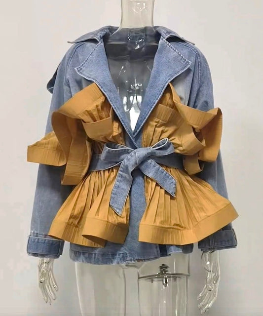 Denim Peplum Jacket