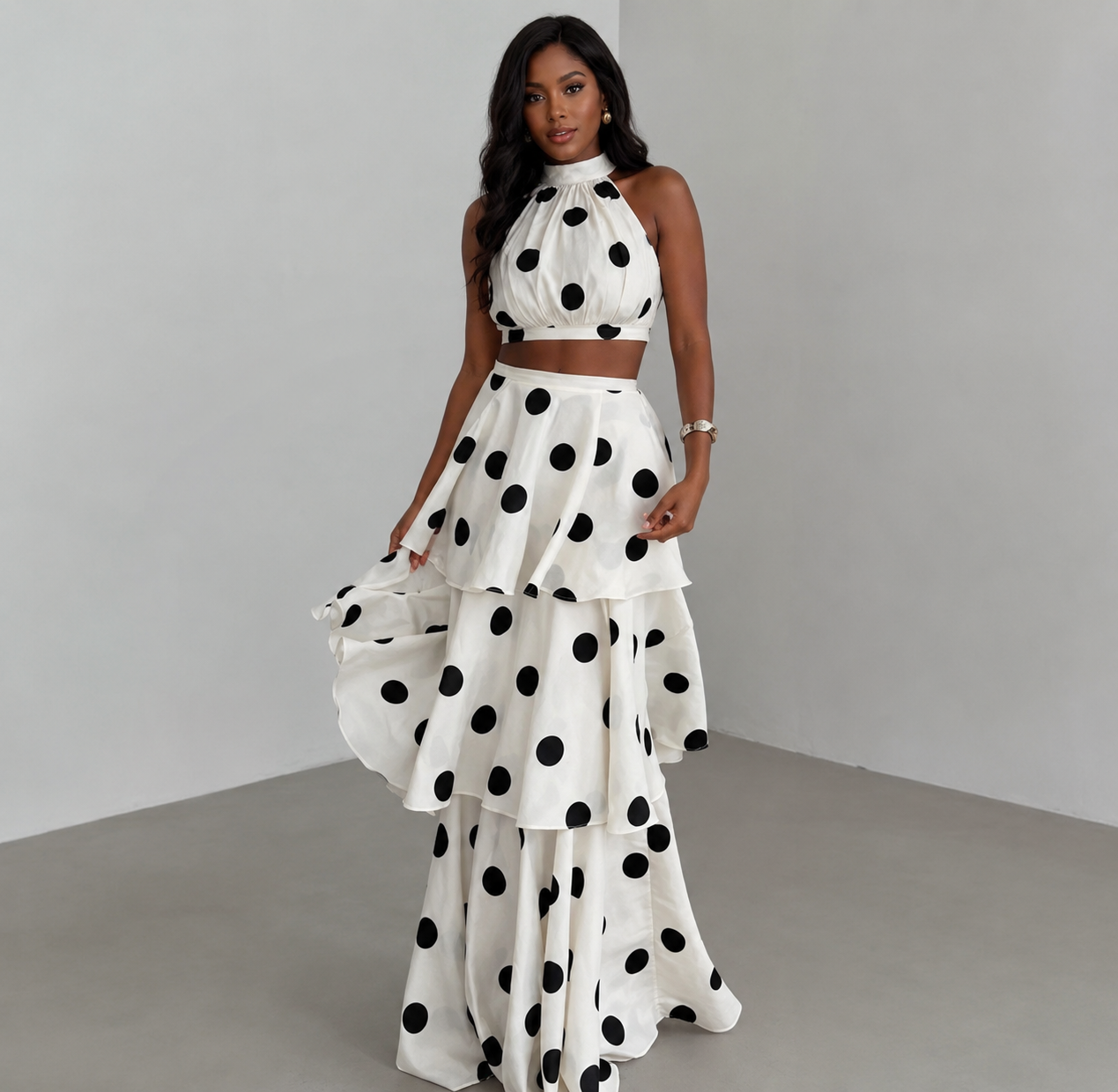 The Sahara | Polka Dot Two Piece Set