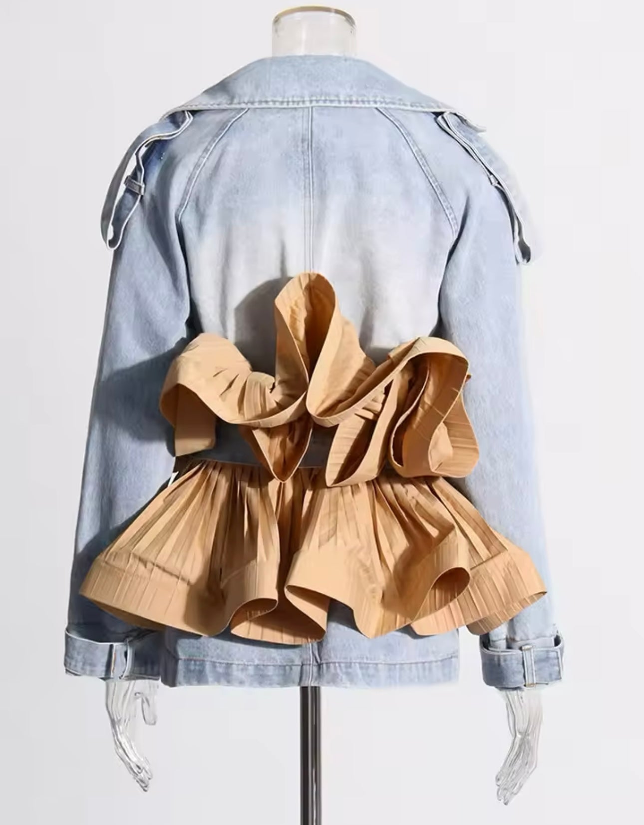 Denim Peplum Jacket