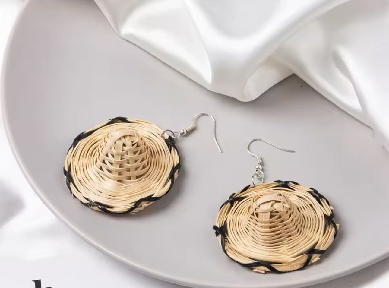 Creatively Cute | Straw Hat Or Basket Earrings