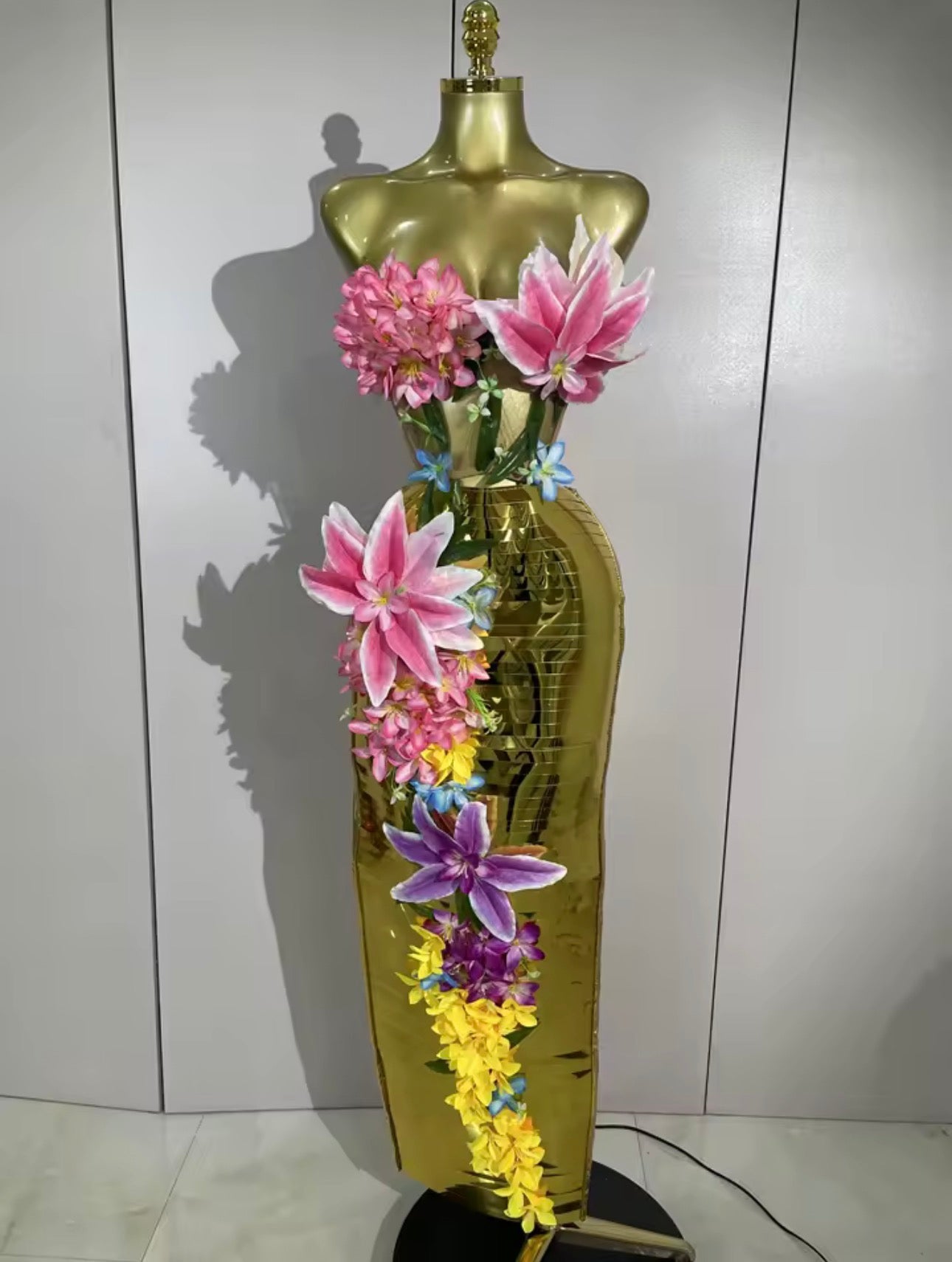 Tardy For The Party | Petals Gold Dress