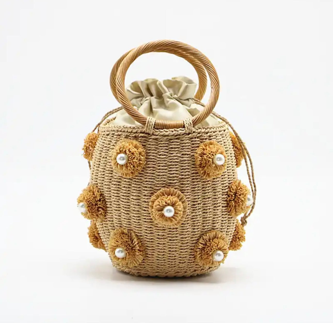 The Crystal Embellished Straw Bags (Comes In Other Colors)