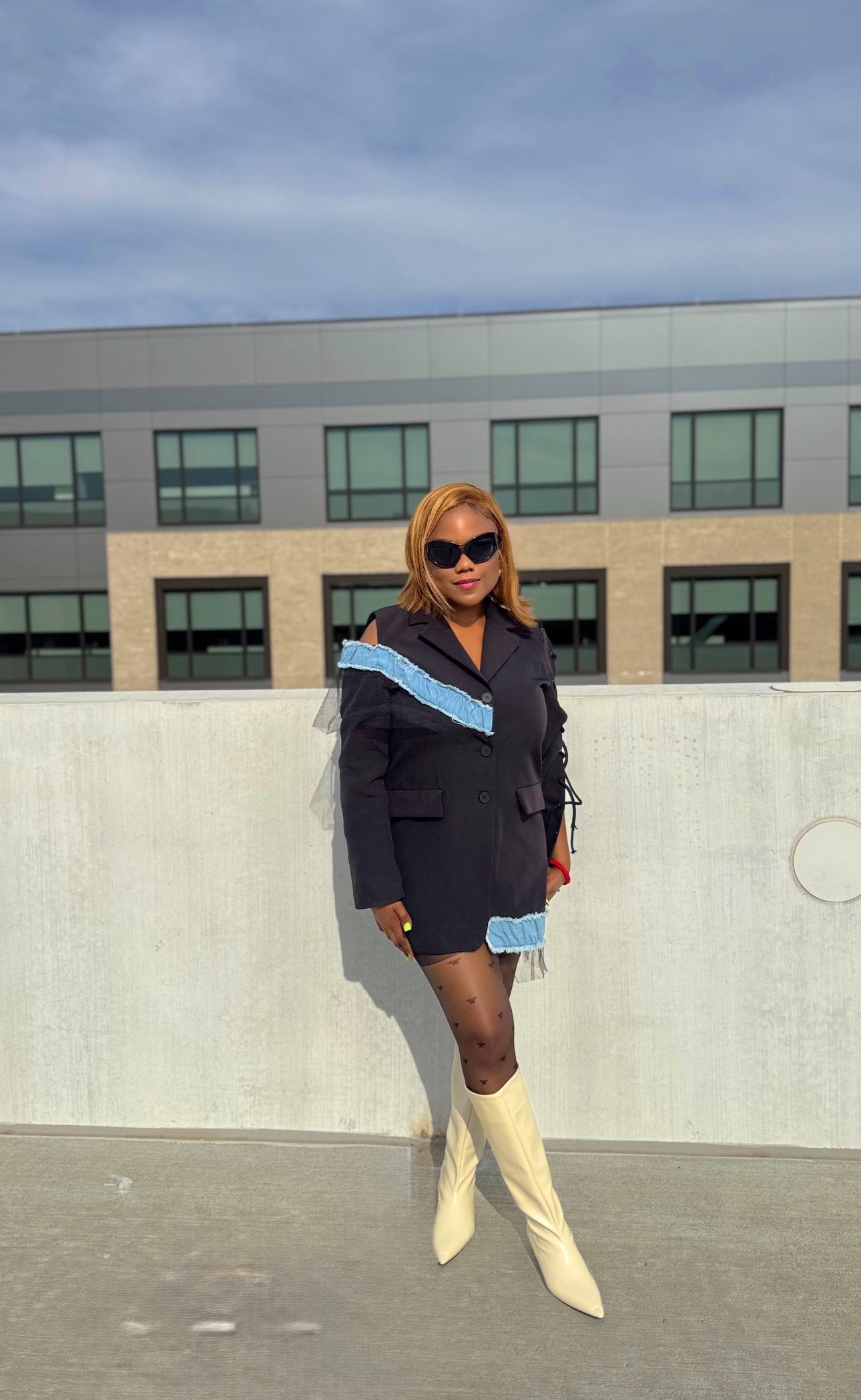 Multi Denim & Black Blazer | Comes In Another Color