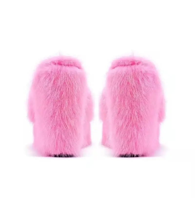 The New Fur Wedge Heels ( Comes In Other Colors)