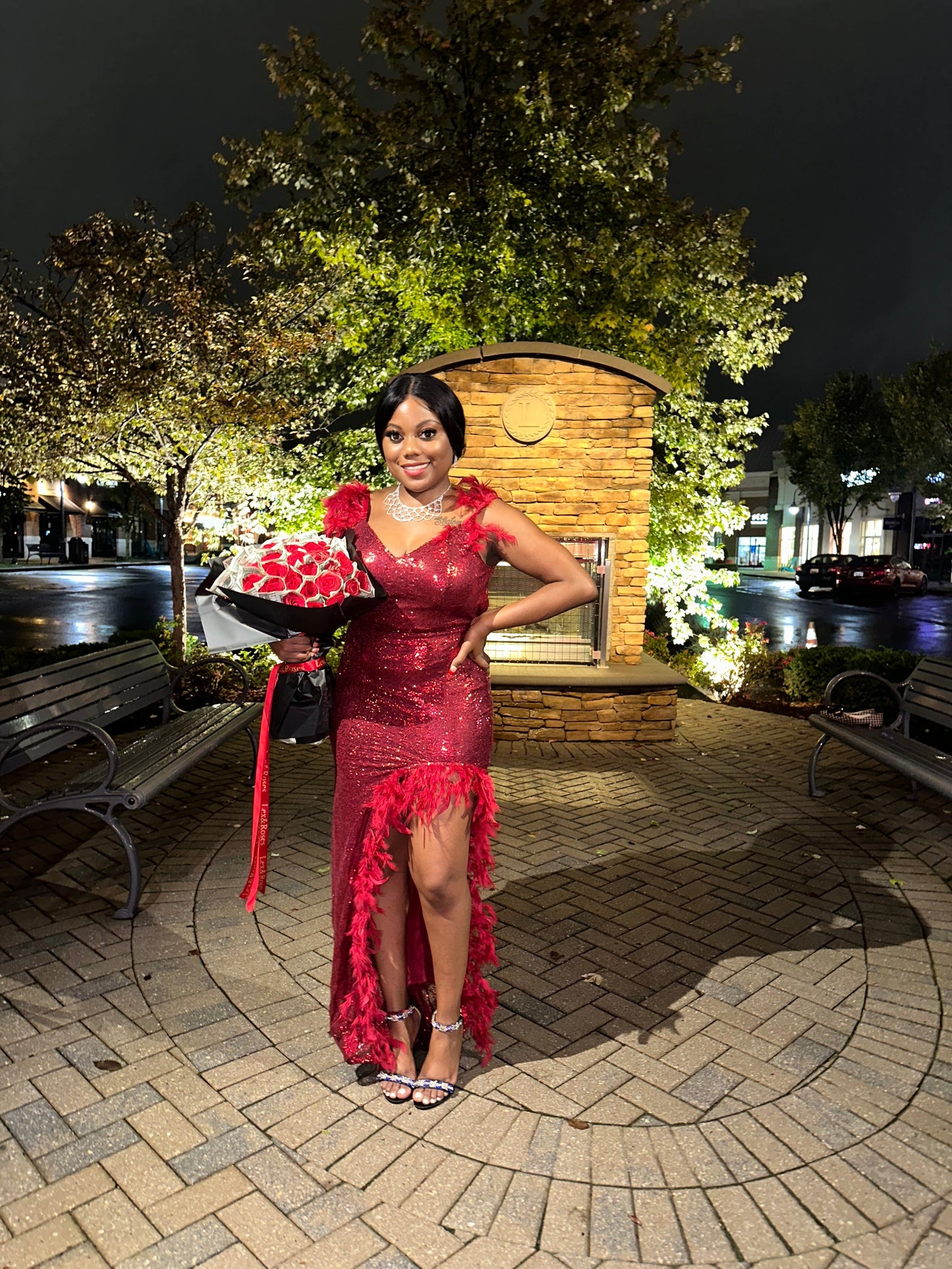 Sequin Feather Dress(Available In Other Colors)