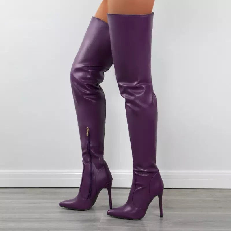 Purple Reign | Womens Thigh Boots Preorder Ships 5/20 - Seasonal Secrets